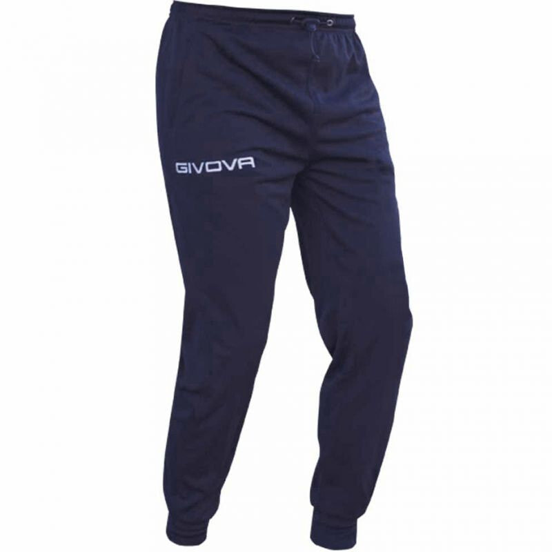 Мужские брюки спортивные синие зауженные летние на резинке джоггеры Givova One football pants navy blue P019 0004