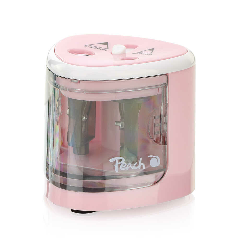 Peach PO102 Электрическая точилка для карандашей Розовый, Белый 511118