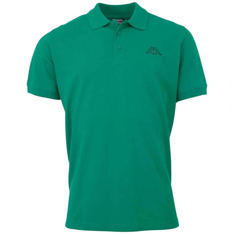 Мужская футболка-поло спортивная зеленая с логотипом Kappa PELEOT M 303173NC 18-5841
