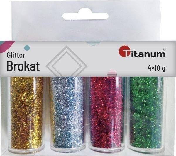 Titanum Brokat sypki mix 4 kolory