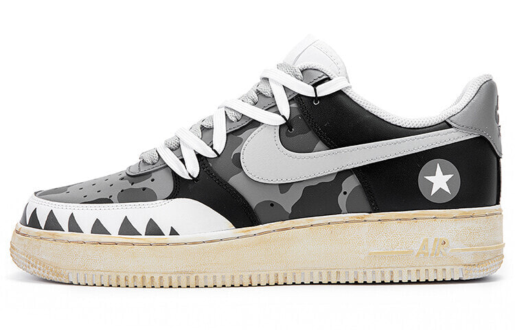 【定制球鞋】 Nike Air Force 1 Low 低帮 板鞋 男款 黑白灰 / Кроссовки Nike Air Force 1 Low CW2288-111