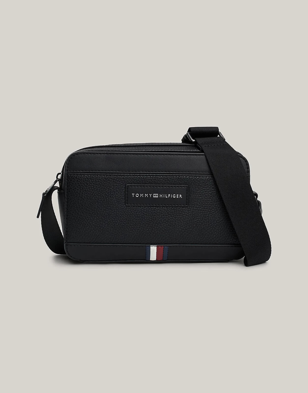 Tommy Hilfiger – TH Business – Strukturierte Reportertasche in Schwarz