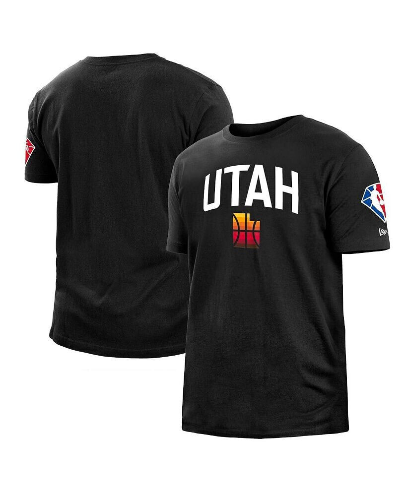 New Era men's Black Utah Jazz 2021/22 City Edition Brushed Jersey T-shirt