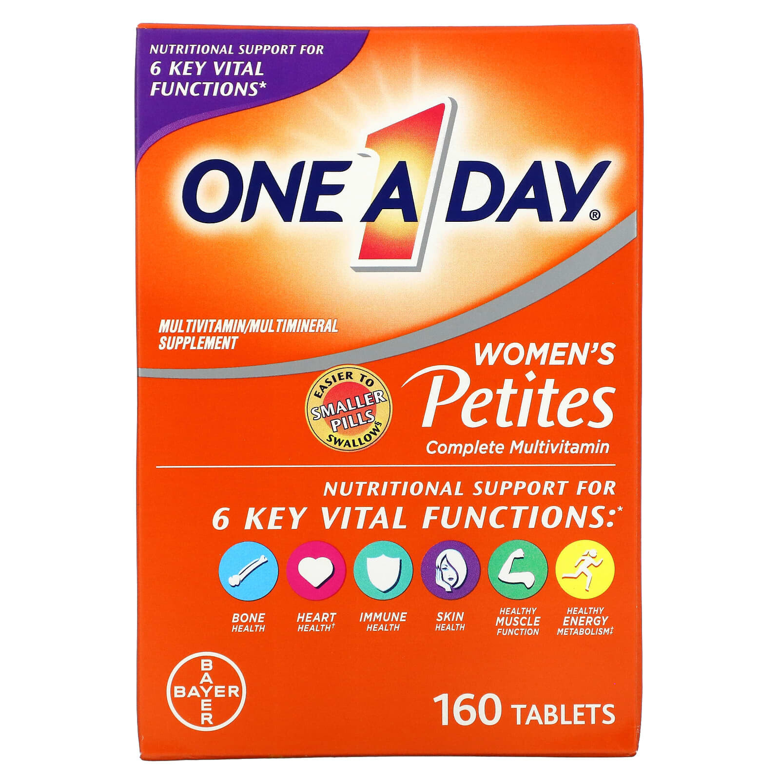 One-A-Day, комплексные мультивитамины для женщин, миникапсулы, 160 штук