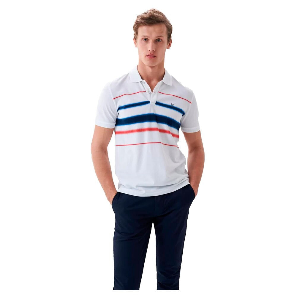 SALSA JEANS Striped Regular Fit Short Sleeve Polo