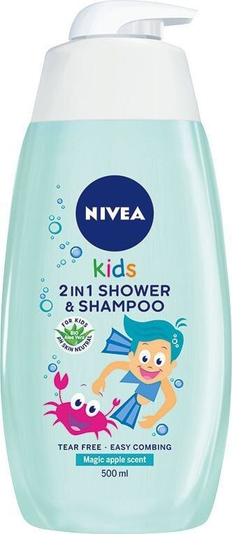 Nivea 2in1 body wash gel magic apple