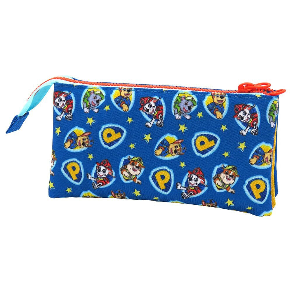 PAW PATROL Triple Pencil Case With Plastic Zipper