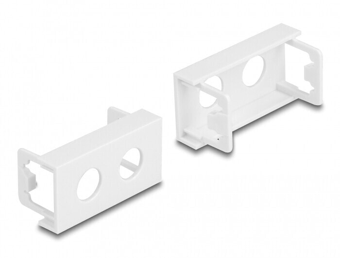 Delock Easy 45 Modulblende Loch-Ausschnitt 2 x M10 45 22.5 mm weiß