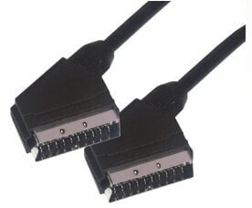 MCL MC752-1.5M - 1.5 m - SCART (21-pin) - SCART (21-pin) - Black - Male/Male