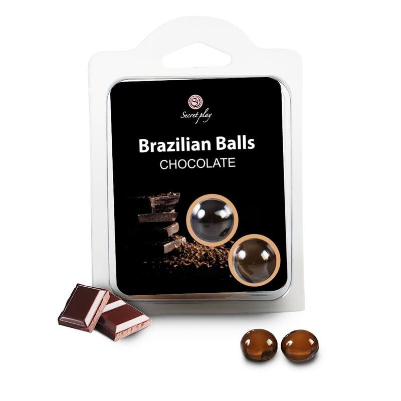 Интимный крем или дезодорант SECRET PLAY Set 2 Brazilian Balls Chocolate Aroma