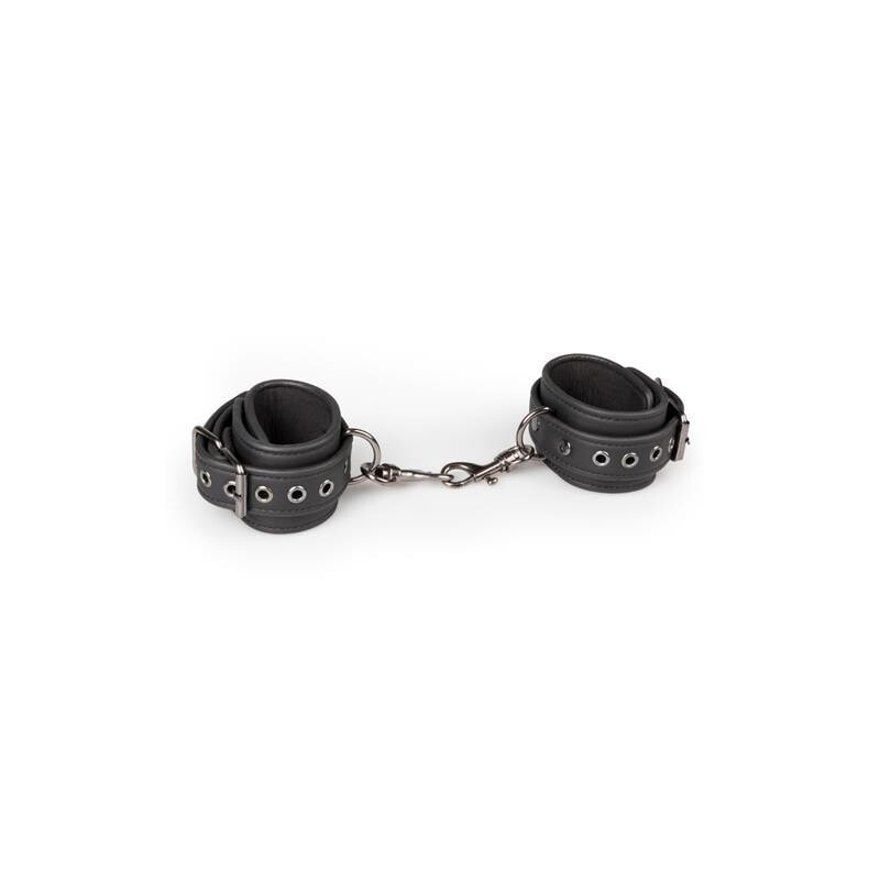 Наручники или фиксатор для БДСМ EasyToys Black Synthetic Leather Handcuffs