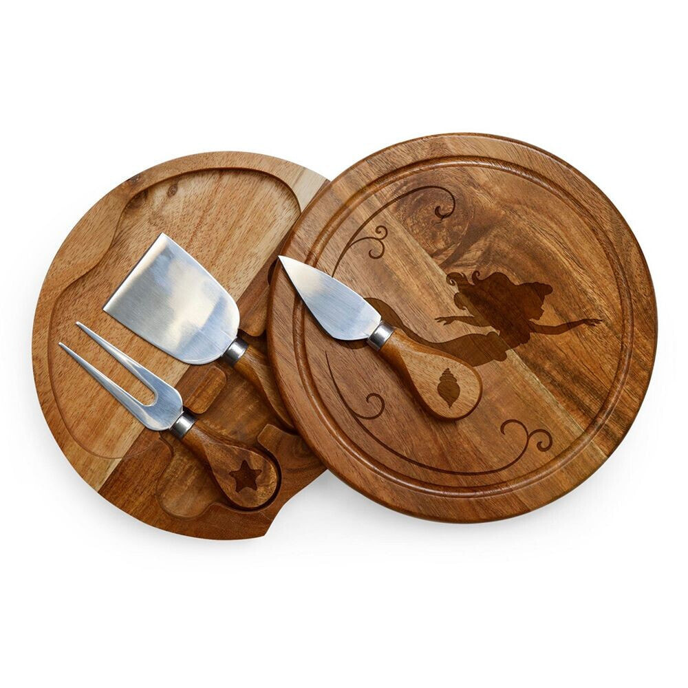 Princess Ariel Brie Acacia Cheese Board with Tool Set