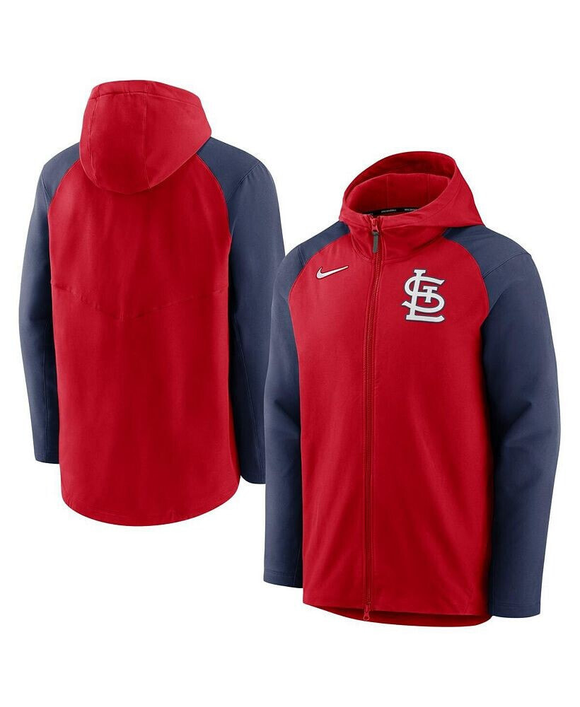 Nike men's Red and Navy St. Louis Cardinals Authentic Collection Full-Zip Hoodie Performance Jacket