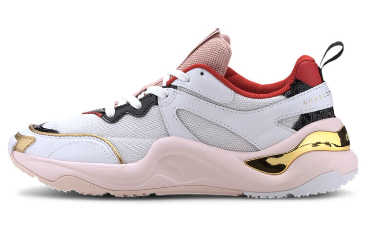 Charlotte Olympia x PUMA Rise 低帮 运动休闲鞋 女款 白粉 / Кроссовки PUMA Rise Charlotte 372860-01