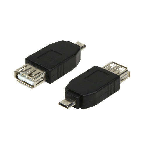 LogiLink AU0029 кабельный разъем/переходник USB 2.0 Micro-B USB 2.0-A Черный