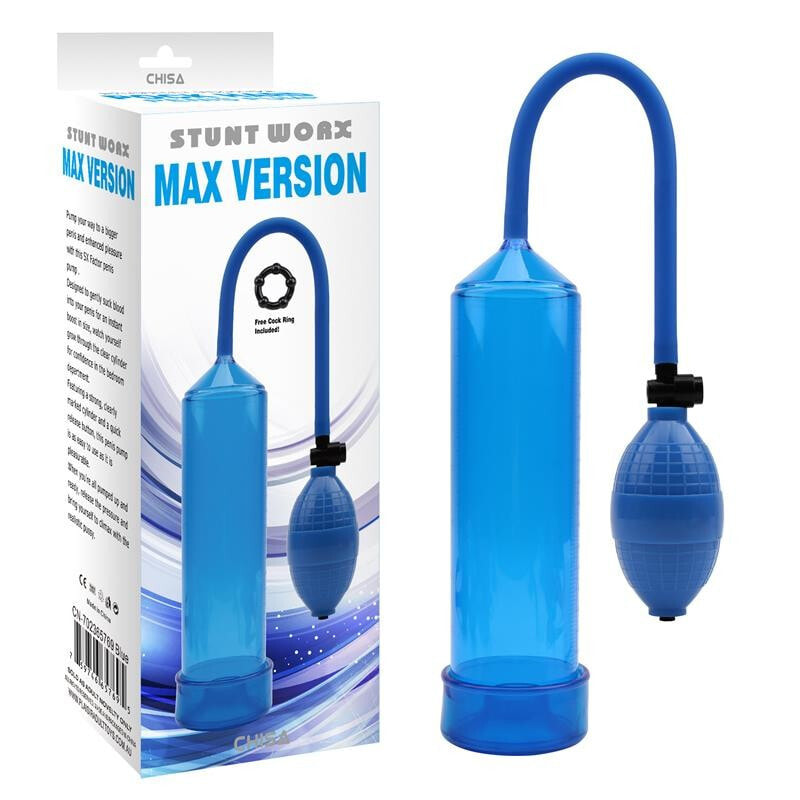 Вакуумная или гидропомпа CHISA Penis Suction Bomc MAX Version Blue