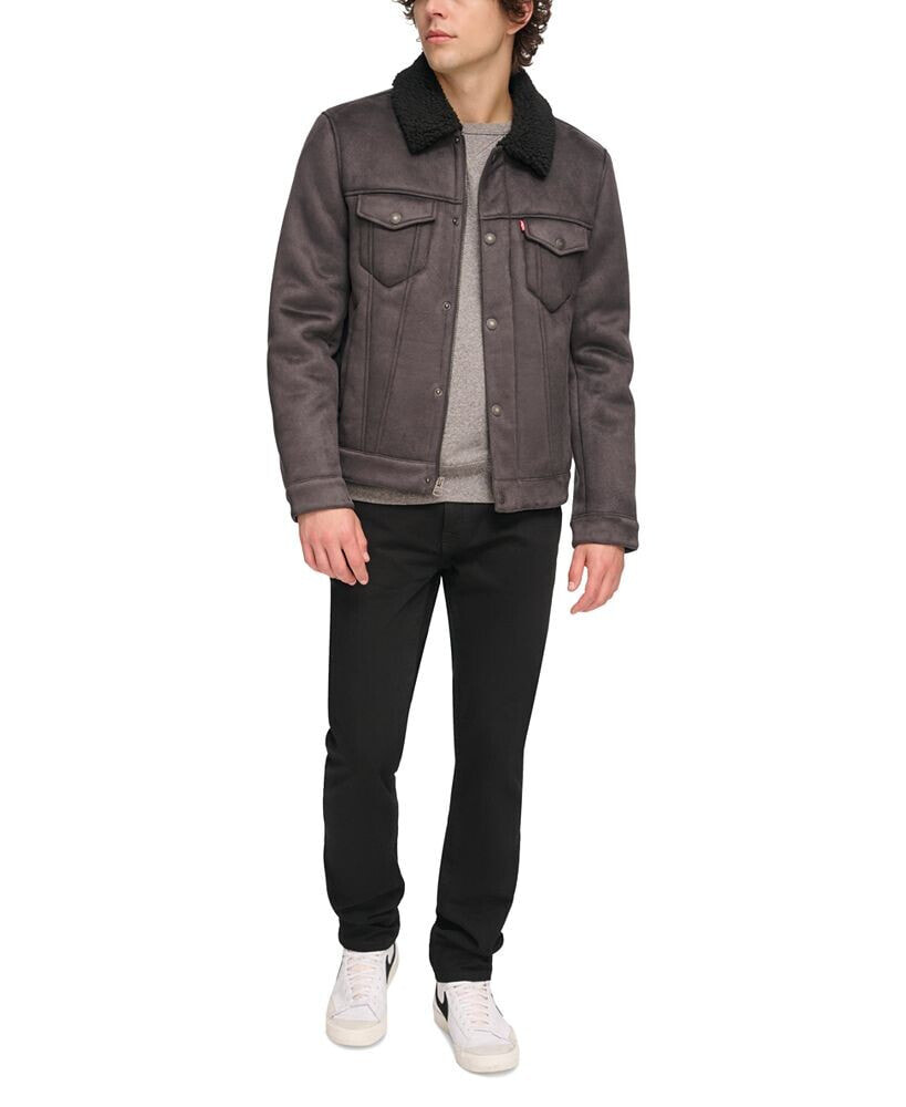 Levi's men's Relaxed-Fit Faux-Shearling Trucker Jacket