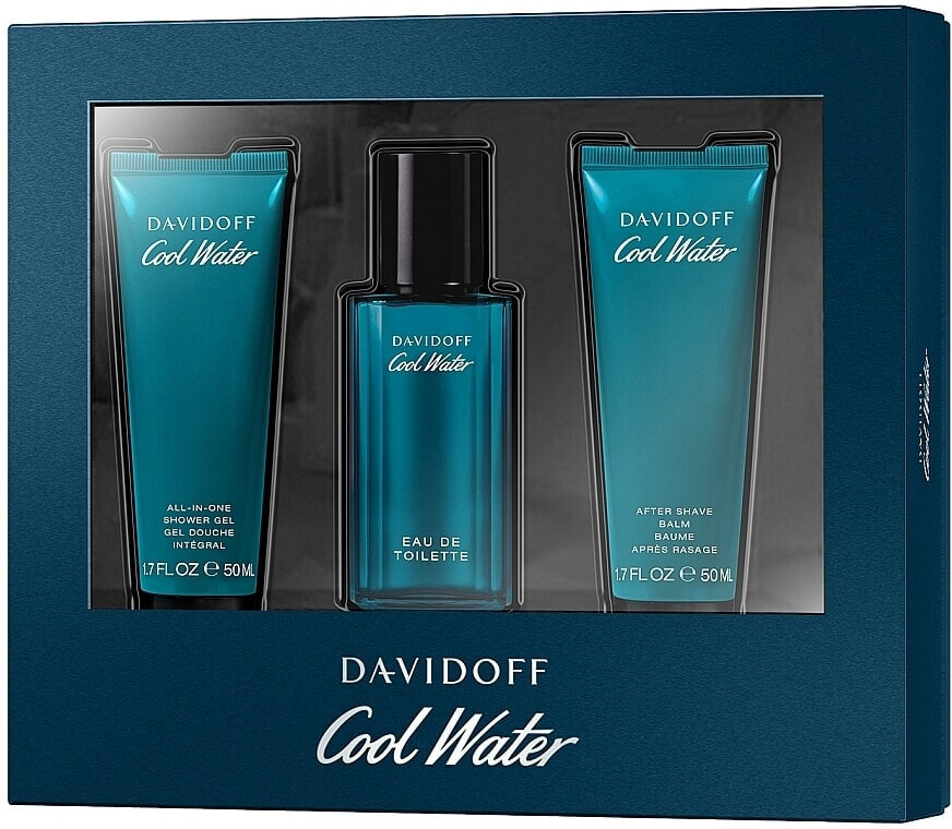 Davidoff Cool Water - Duftset (Eau de Toilette 40ml + Duschgel 50ml + After Shave Balsam 50ml)