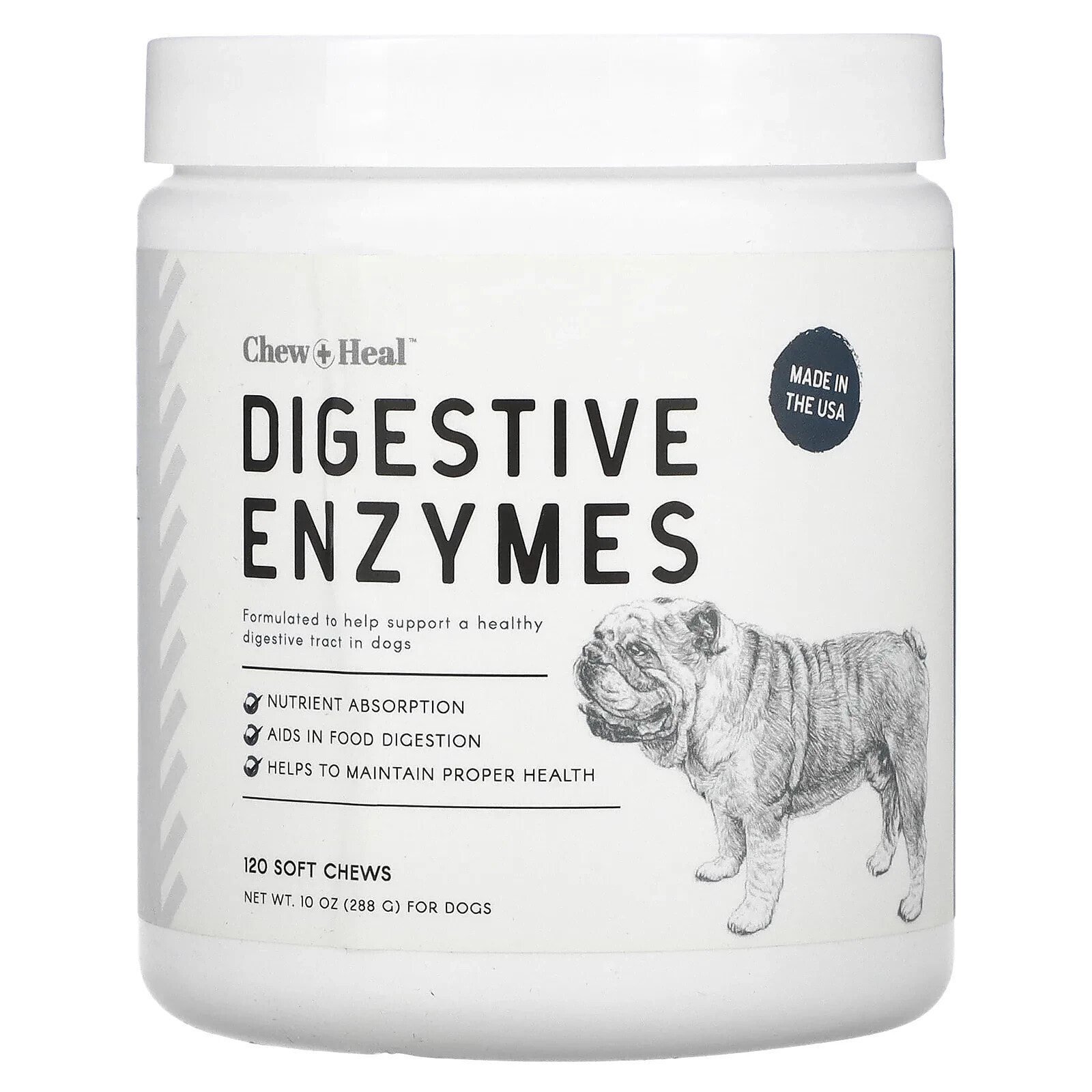 Digestive Enzymes, For Dogs, 120 Soft Chews, 10 oz (288 g)