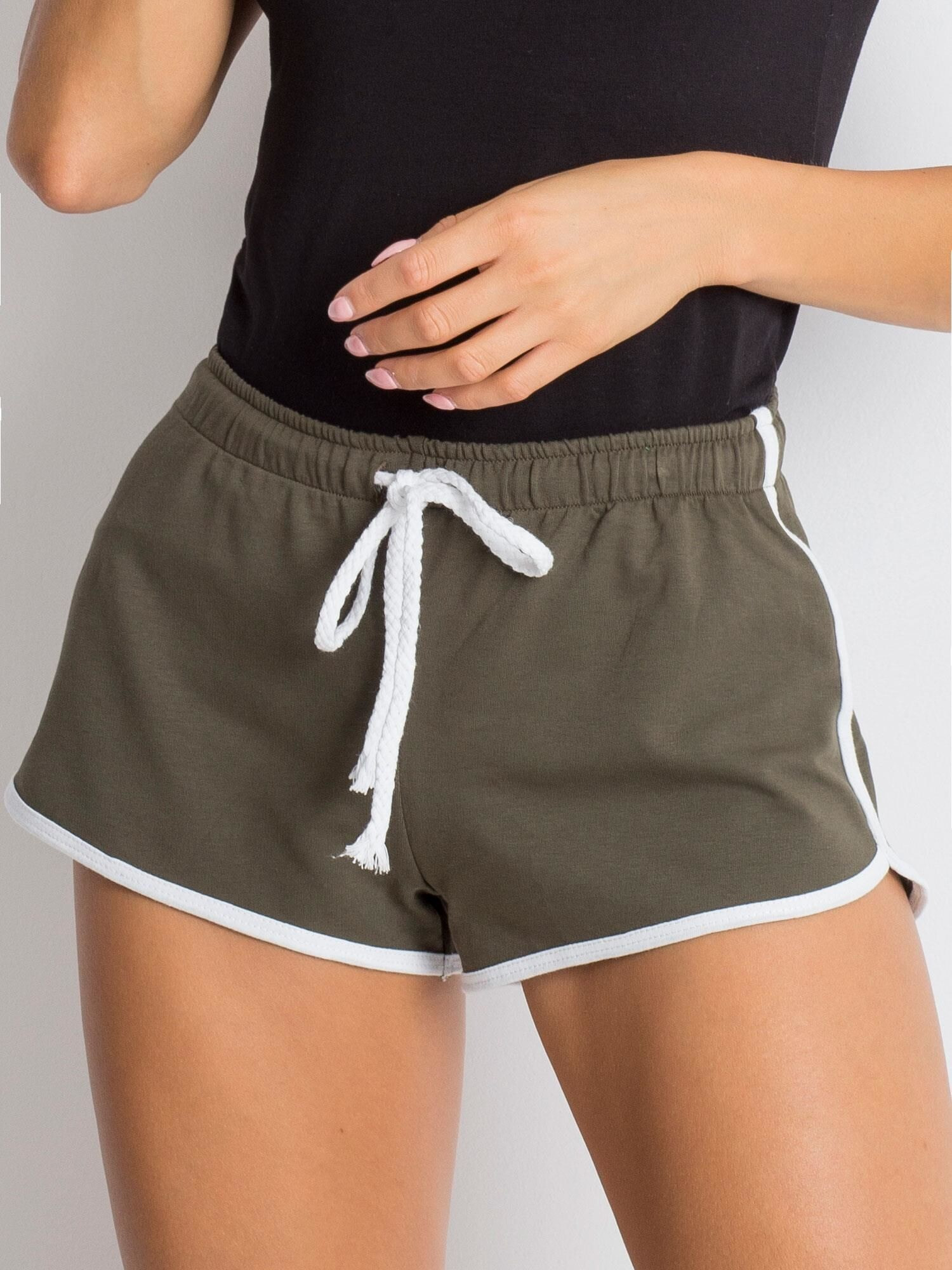 Женские спортивные шорты  Factory Price  на талии на резинке с шнуром, с лампасами