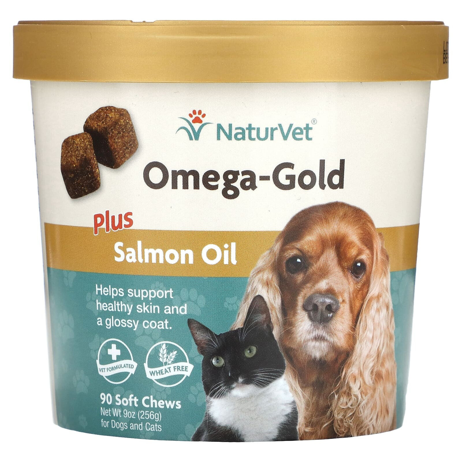 Omega-Gold Plus Salmon Oil, For Dogs and Cats, 180 Soft Chews, 18 oz (513 g)