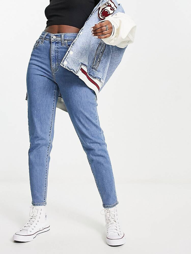 Levi's – Mom-Jeans mit hohem Bund in heller Waschung