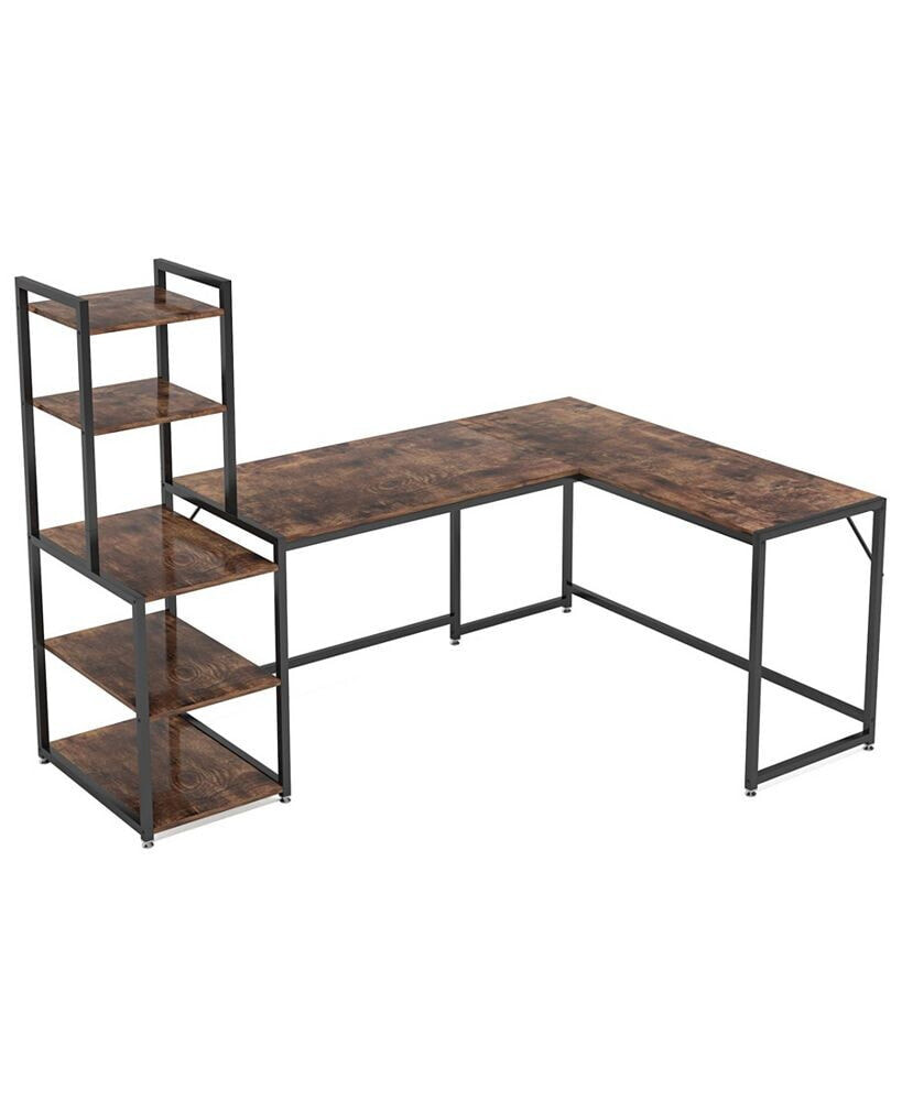 Tribesigns tribe signs 79 Inch Reversible L-Shaped Desk, Large L Desk Home Office Desk