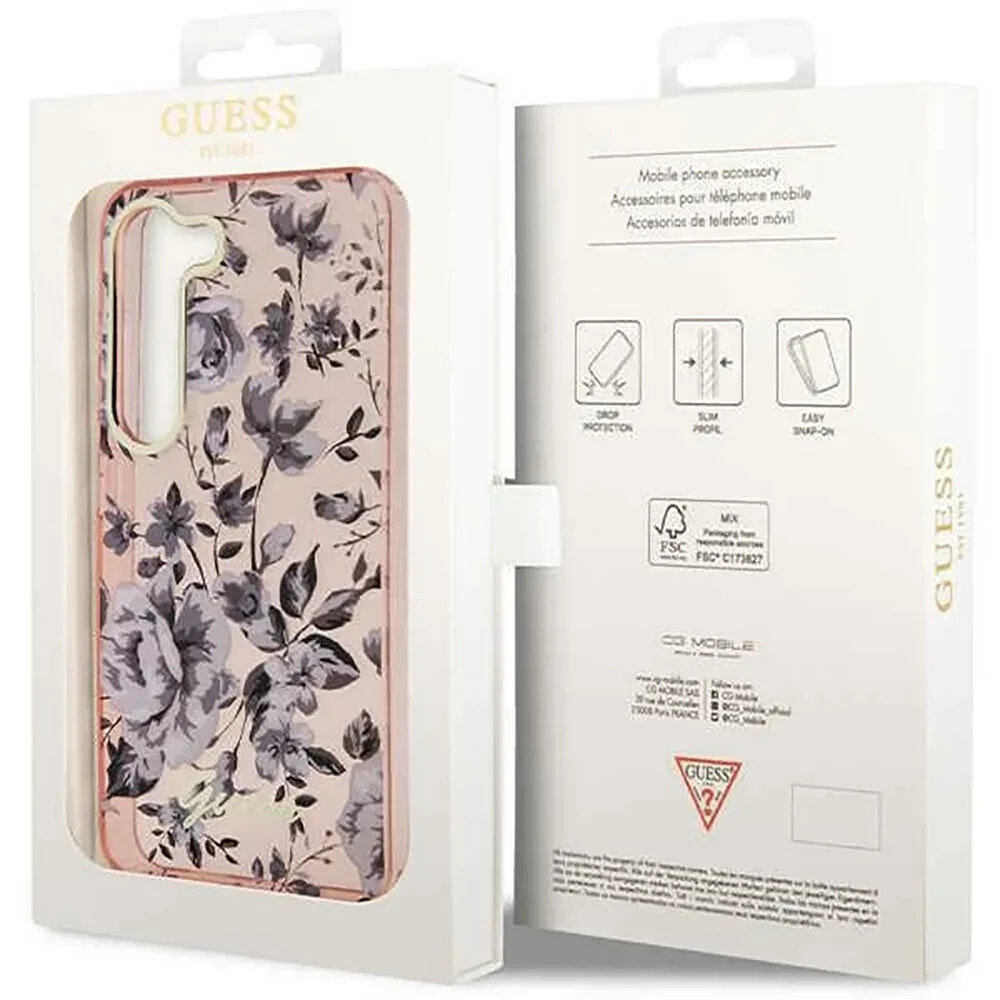 GUESS GUHCS23MHCFWSP S23+ S916 Flower Collection phone case