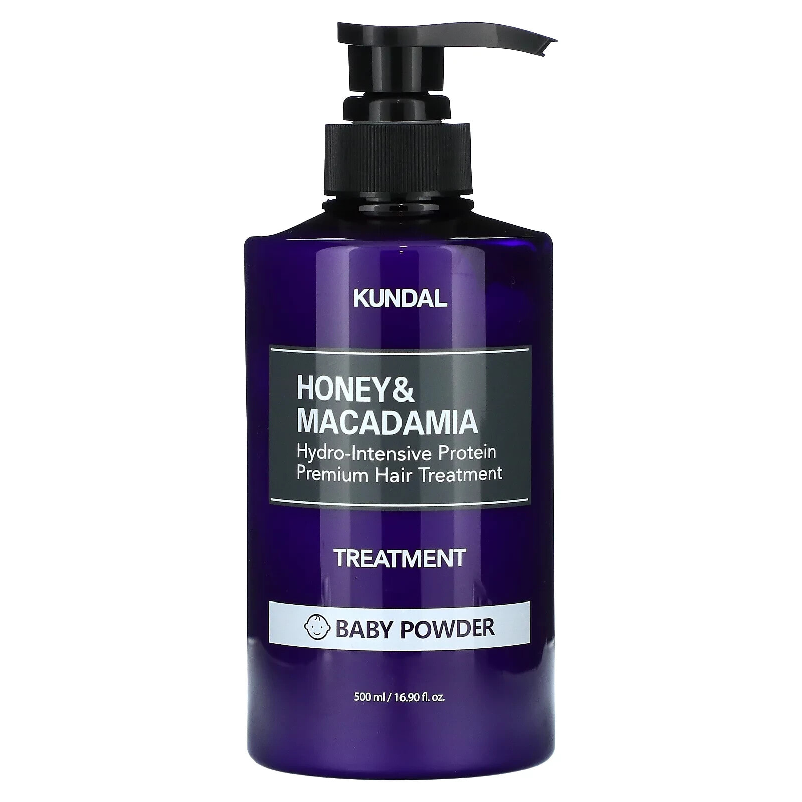 Kundal, Honey & Macadamia, Premium Hair Treatment, Baby Powder, 16.90 fl oz (500 ml)