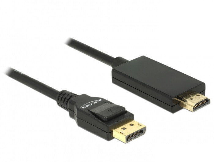 DeLOCK 85316 видео кабель адаптер 1 m DisplayPort HDMI Черный