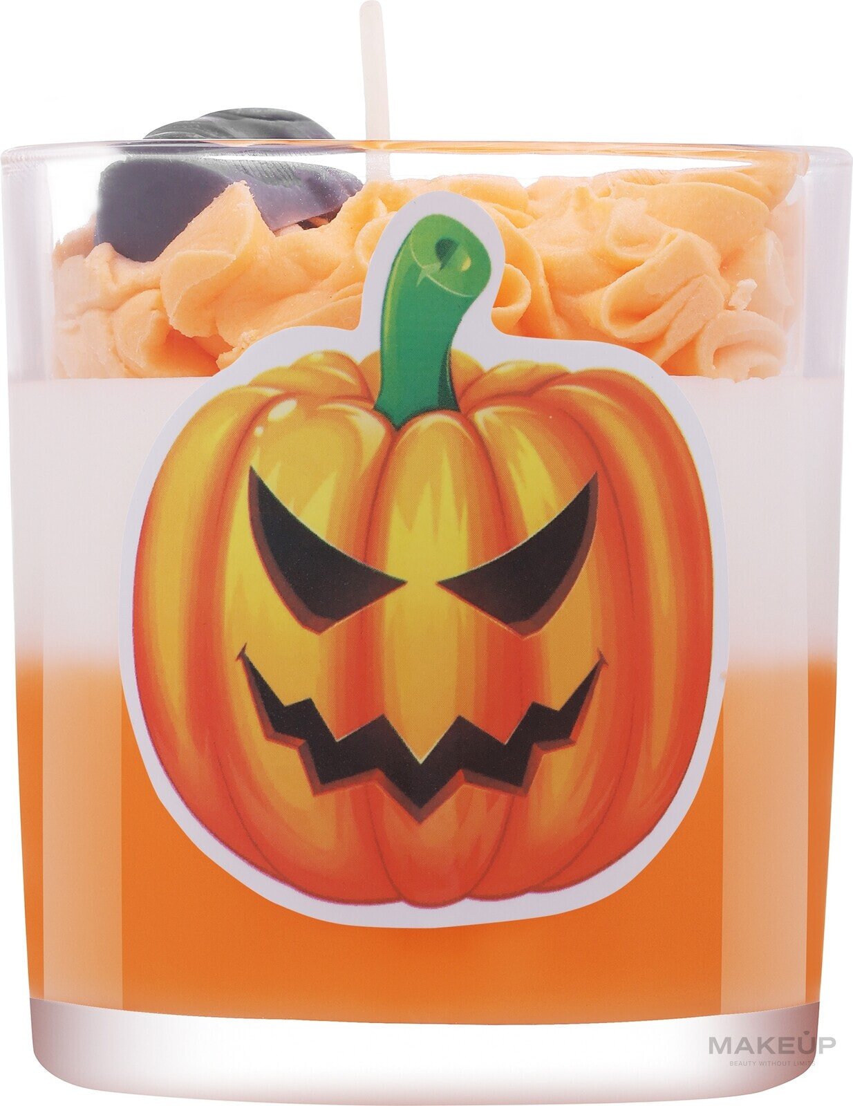 Dekorative Kerze Halloween Kürbis mit schiefem Lächeln - KaWilamowski Scented Candle