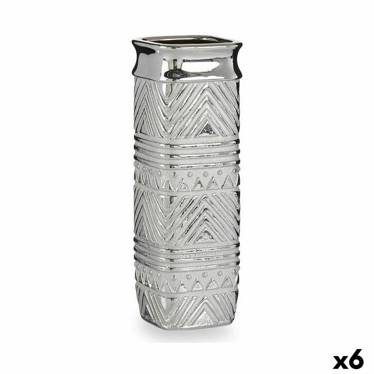 Кувшин Прямоугольный Серебристый Керамика 10 x 30 x 10 cm (6 штук)