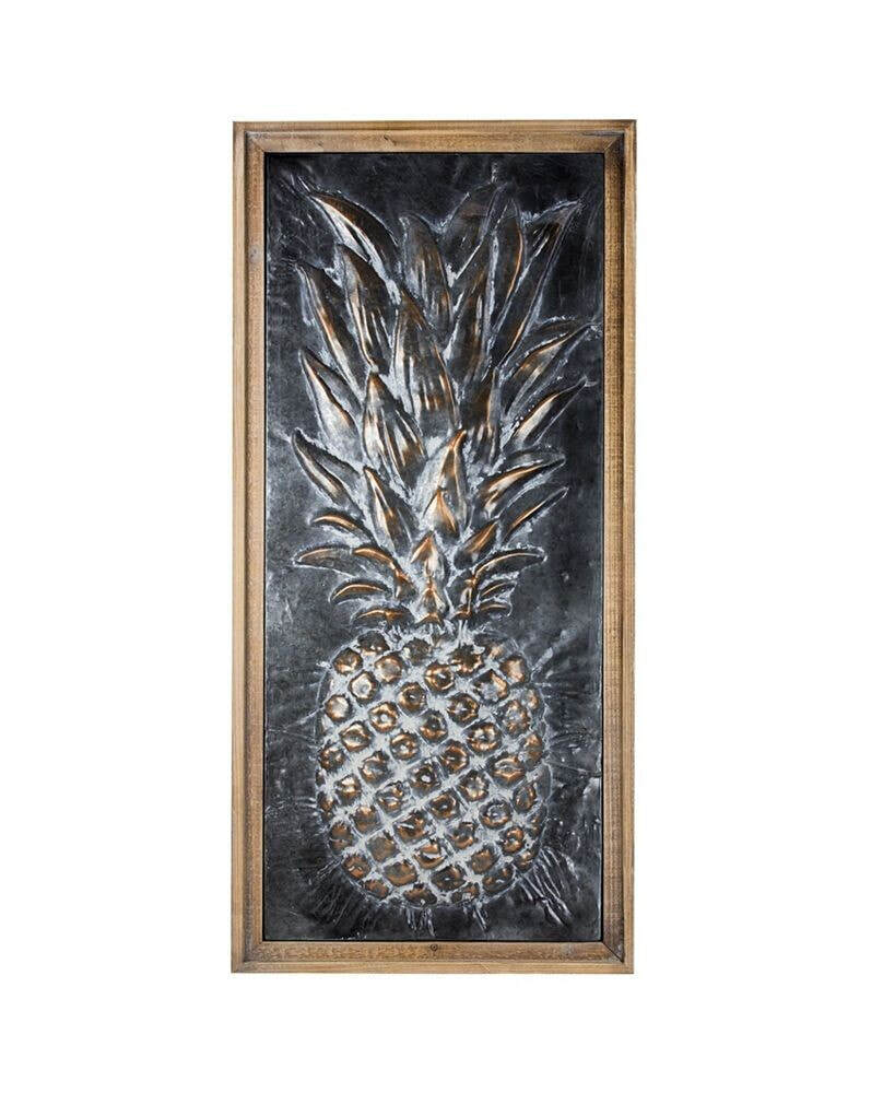 Crystal Art Gallery american Art Decor Framed Pineapple Wooden Art