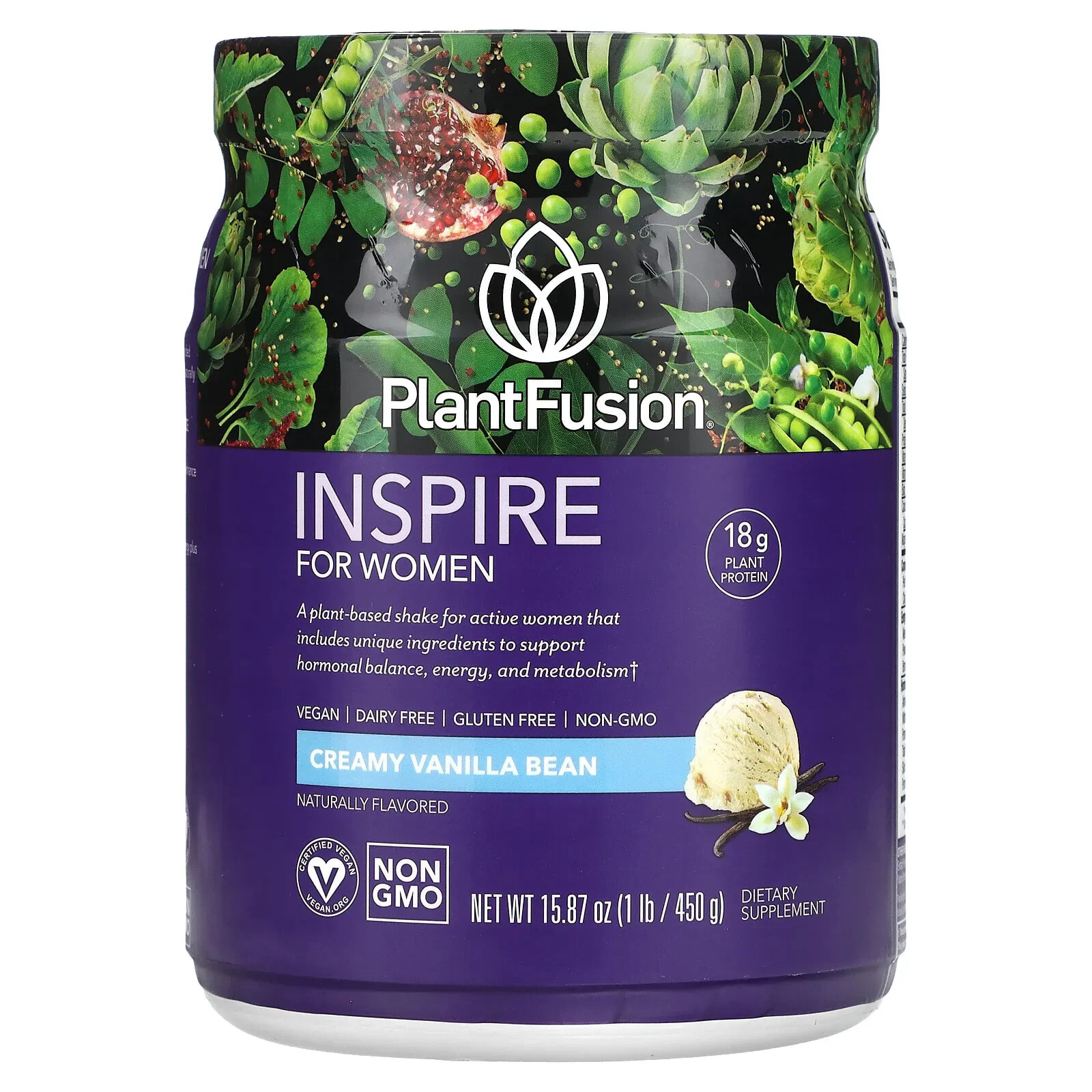 PlantFusion, Inspire for Women, Rich Chocolate, 16.40 oz (465 g)