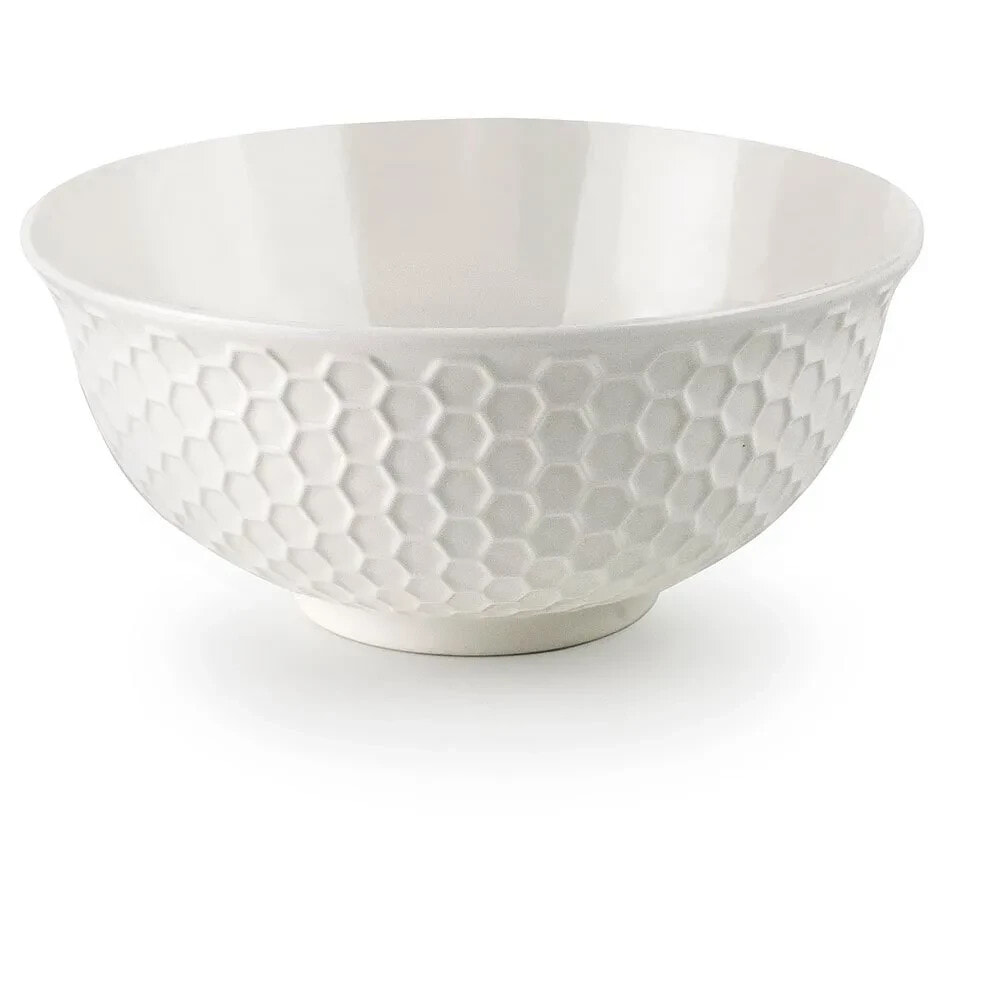 IBILI Ceramic Hexagon White Bowl 0.70L