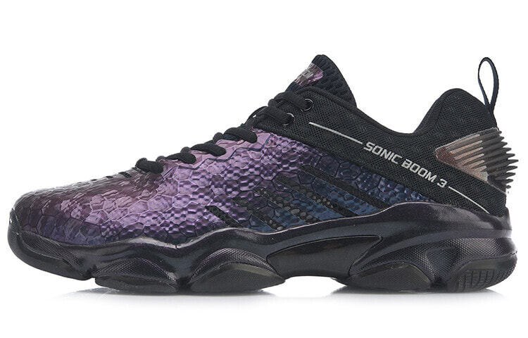 LINING Sonic Boom Badminton Shoes Unisex Low-Top Purple Black