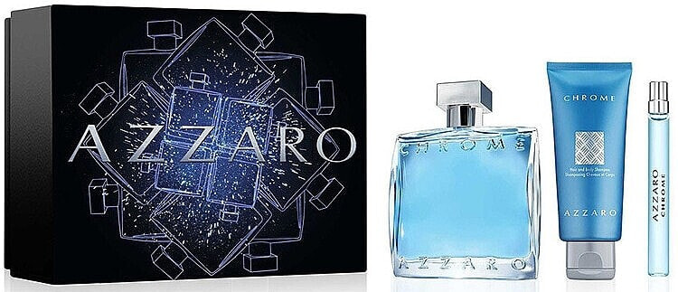 Duftset (Eau de Toilette 100ml + Shampoo 75ml + Eau de Toilette Mini 10ml) - Azzaro Chrome