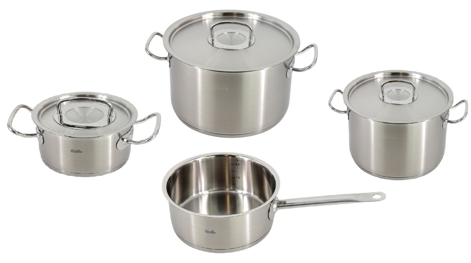 Fissler original-profi collection Topf-Set 4-tlg. mit Metalldeckel Edelstahl