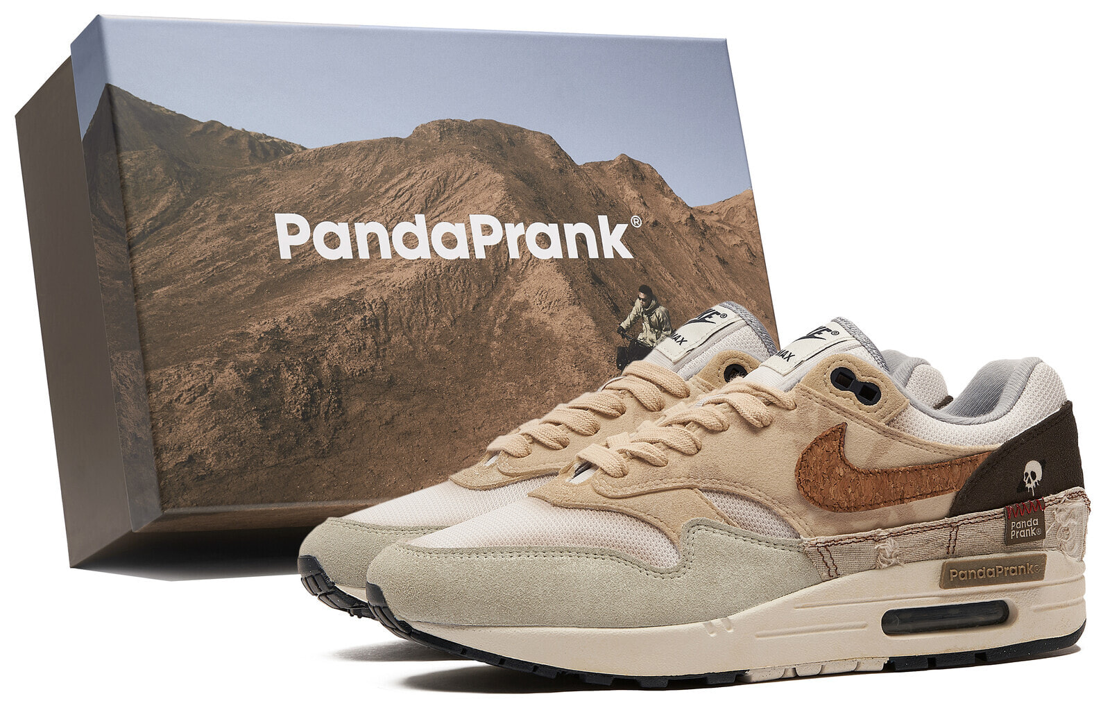 Nike Air Max 1 Casual Shoes Men Low-Top Beige/Brown/White