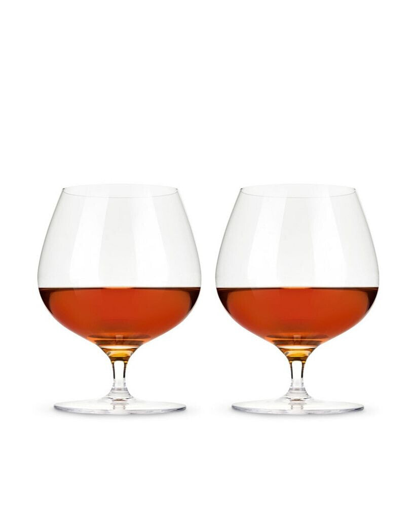 Viski crystal Wingback Cognac Glasses, Set of 2, 17 Oz