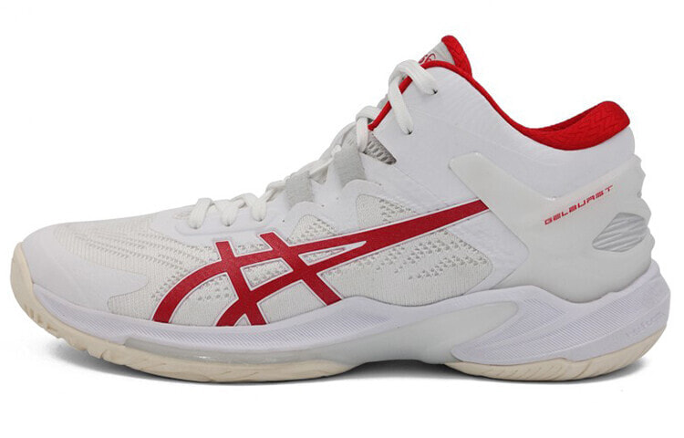 Asics Gel-Burst 25 减震防滑 高帮 实战篮球鞋 男款 白红色 / Кроссовки Asics Gel-Burst 25 1063A055-100