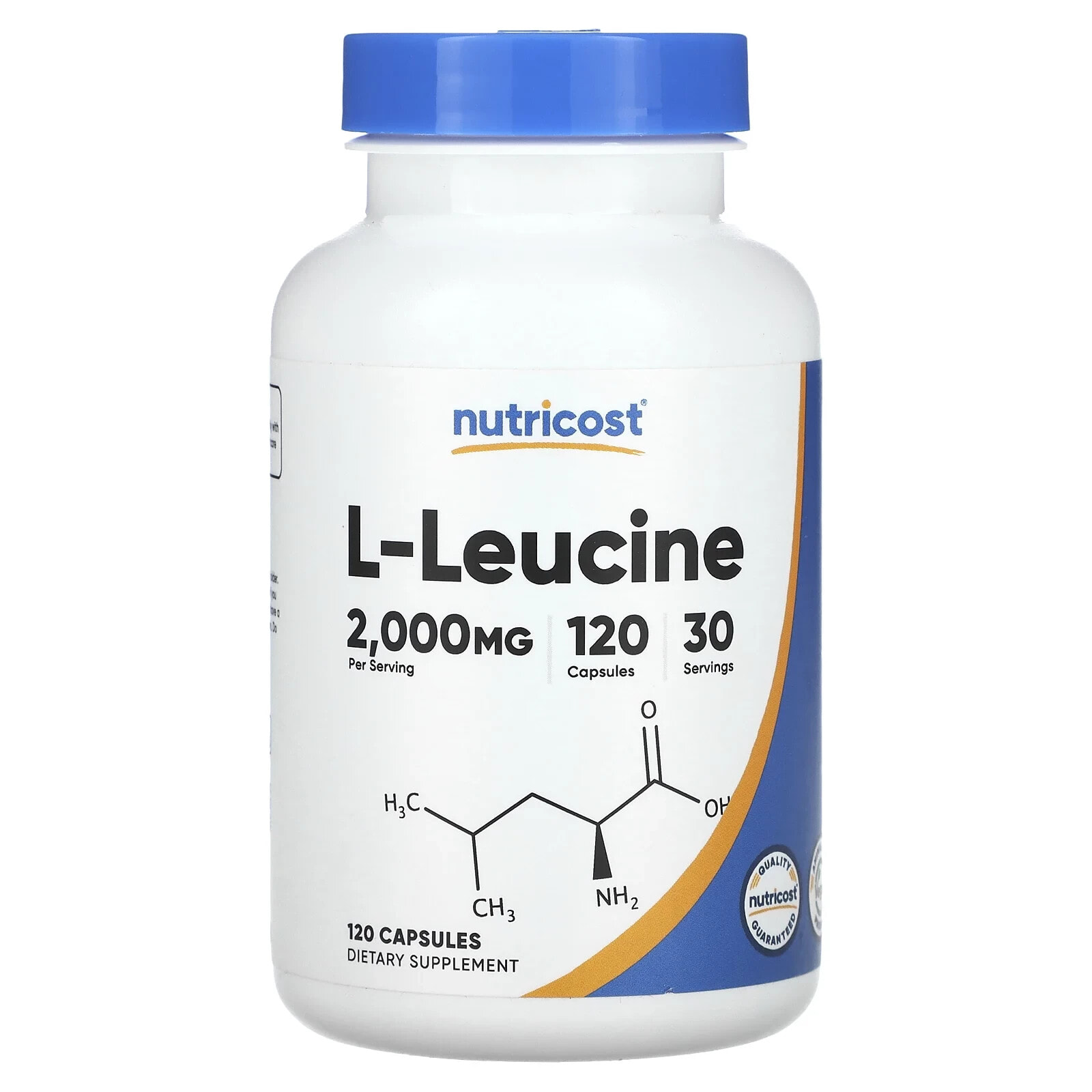 Nutricost, L-лейцин, 500 мг, 120 капсул