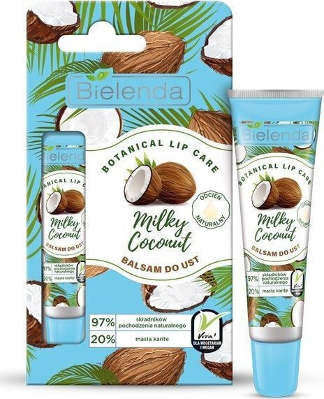 Bielenda Botanical Lip Care Coconut Milk  Питательный бальзам для губ с кокосовым молоком  10 г