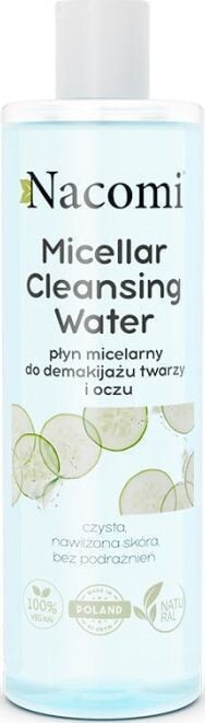 Nacomi Micellar Cleansing Water Успокаивающая мицеллярная вода для снятия макияжа с лица и глаз 400 мл