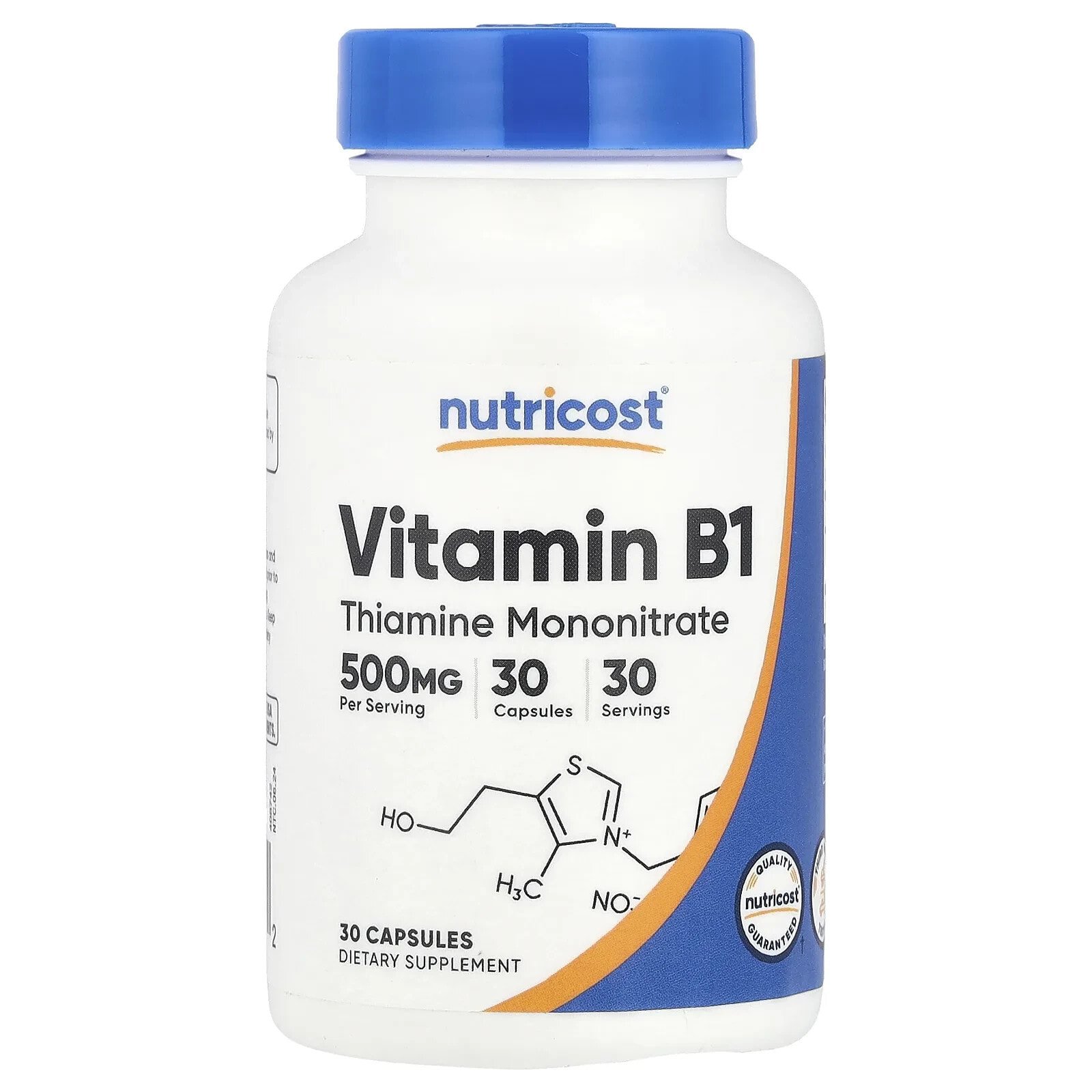 Vitamin B1, 500 mg , 30 Capsules