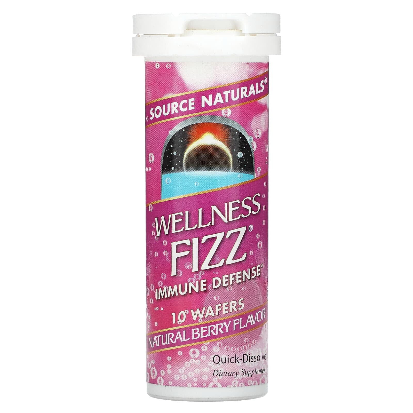 Source Naturals, Wellness Fizz, Natural Berry Flavor, 10 Wafers