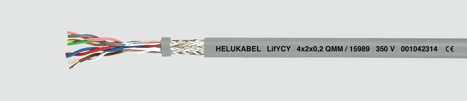 Helukabel 15989 - Low voltage cable - Grey - Polyvinyl chloride (PVC) - Cooper - 0.2 mm² - 45 kg/km