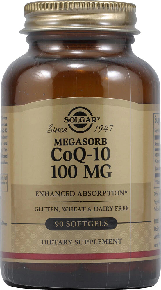 Solgar Megasorb CoQ-10 Безглютеновый коэнзим Q10 100 мг - 90 гелевых капсул