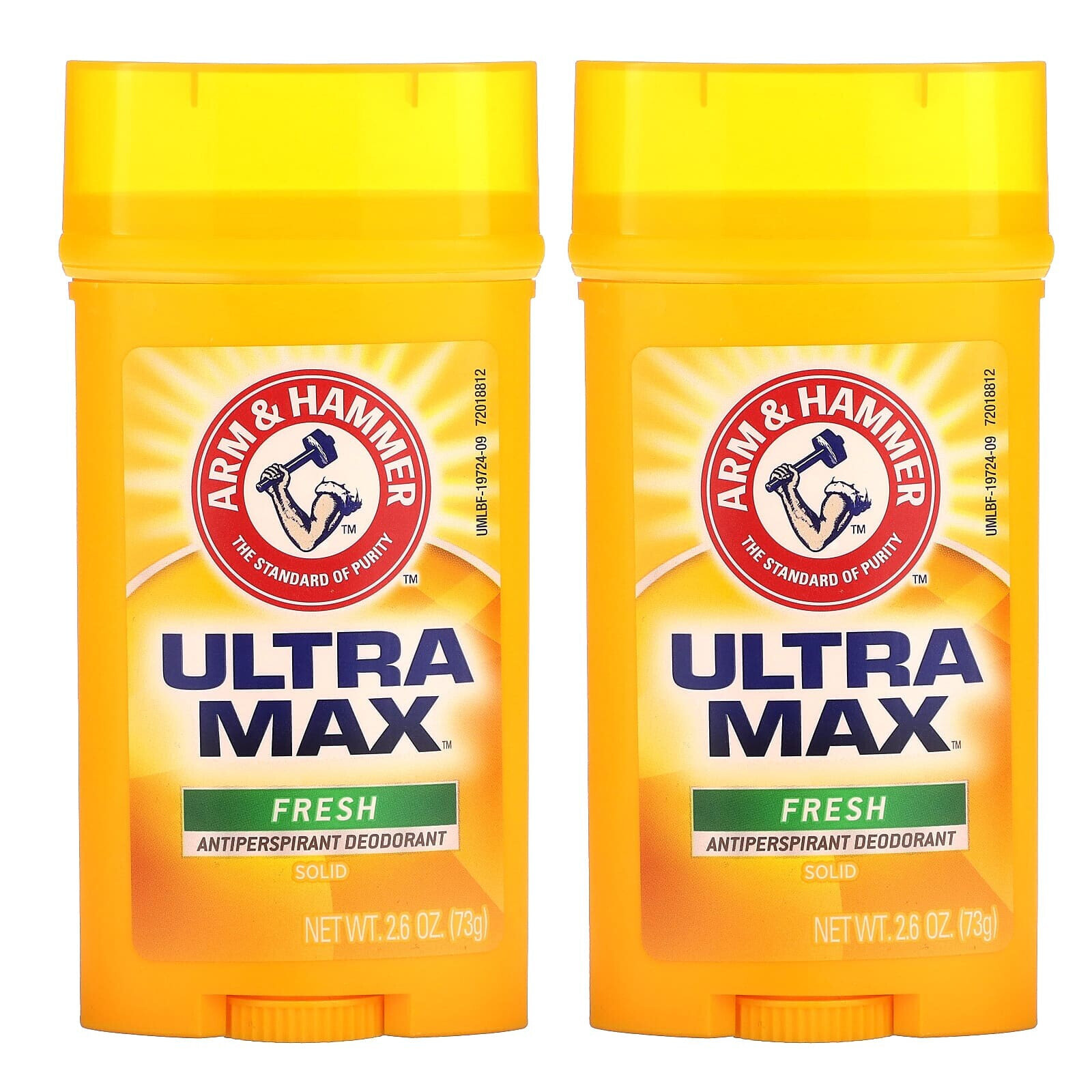 UltraMax, Solid Antiperspirant Deodorant, Fresh, 2 Pack, 2.6 oz (73 g) Each