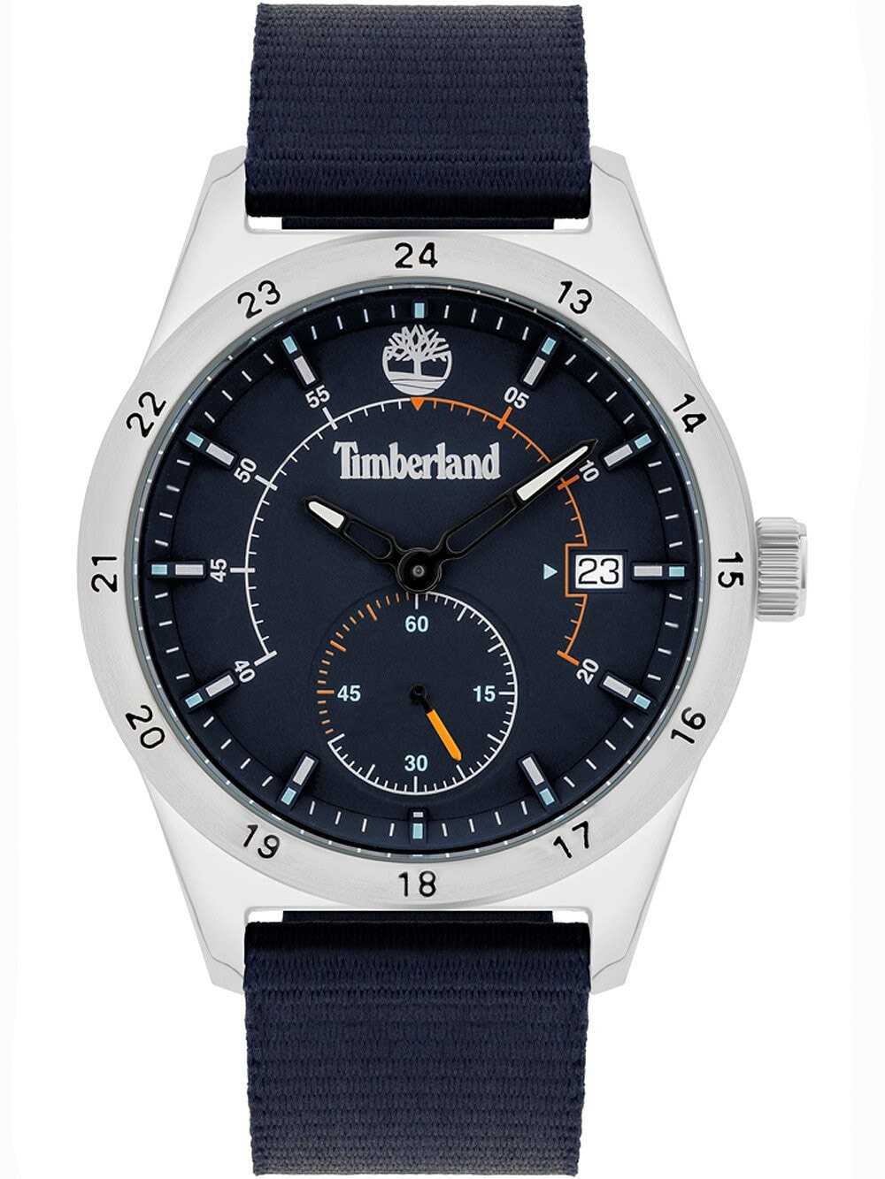Мужские наручные часы с синим текстильным ремешком Timberland TBL15948JYS.03 Boynton Herren 45mm 10ATM
